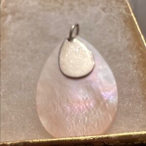 Pink Teardrop Pendant and Sterling Silver